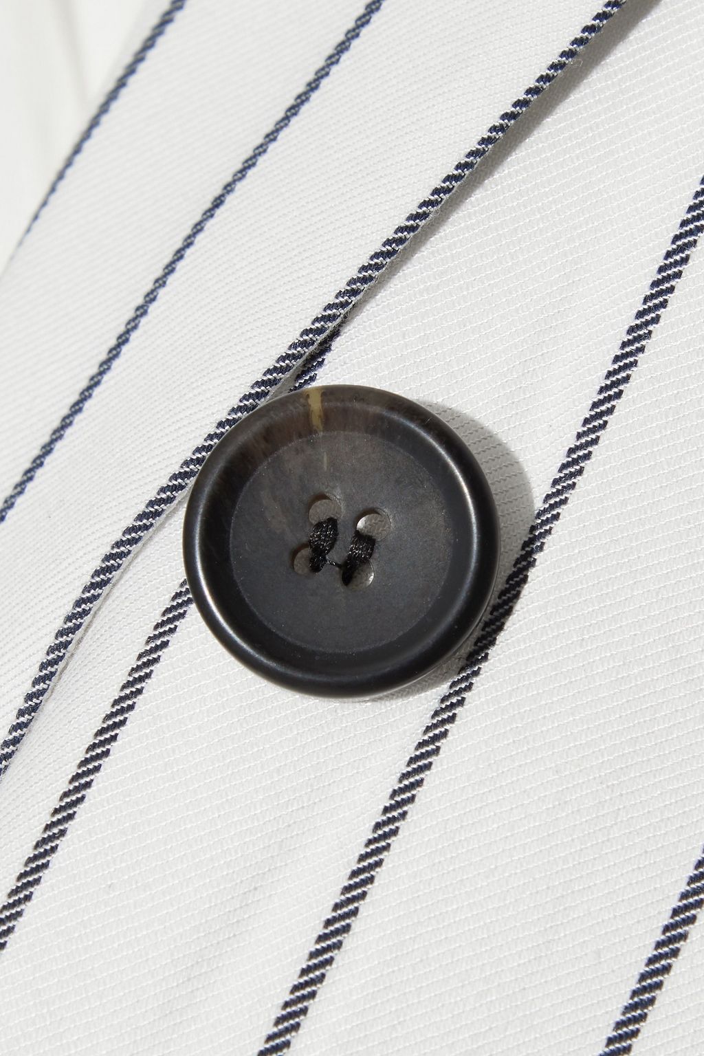 IRIS & INK Mallee double-breasted pinstriped cotton-blend twill blazer