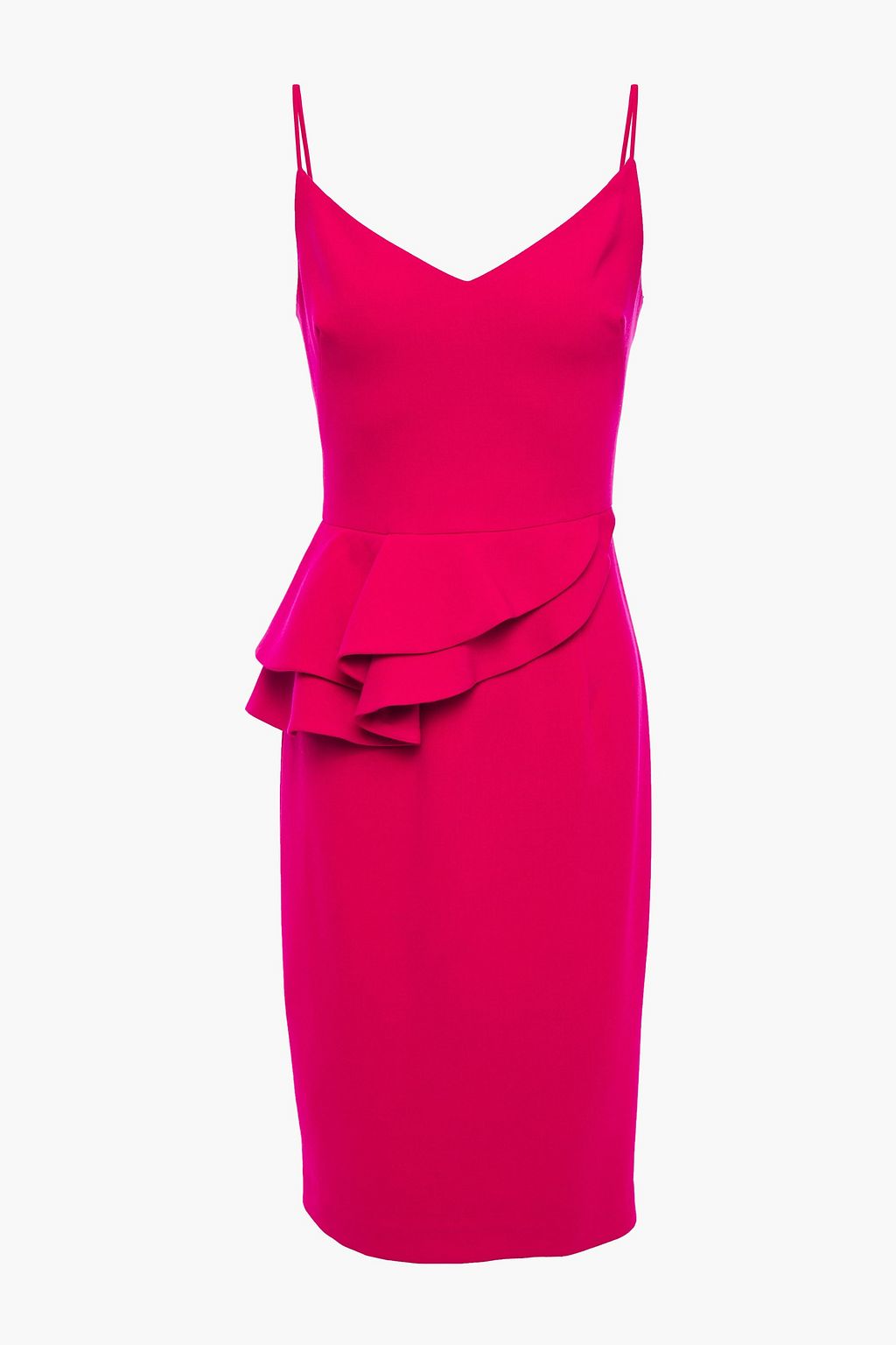 black halo ruffle dress
