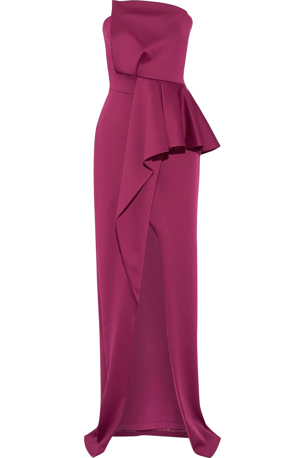plum peplum dress
