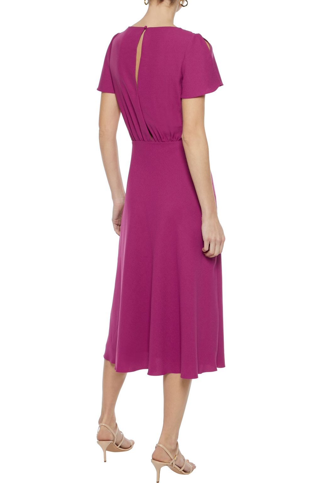 IRIS & INK Jacaranda wrap-effect crepe midi dress