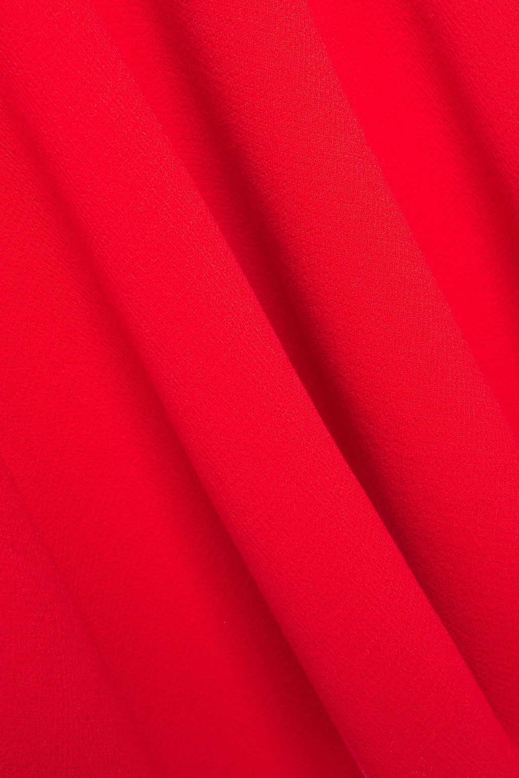 OSCAR DE LA RENTA Fluted wool-blend crepe dress