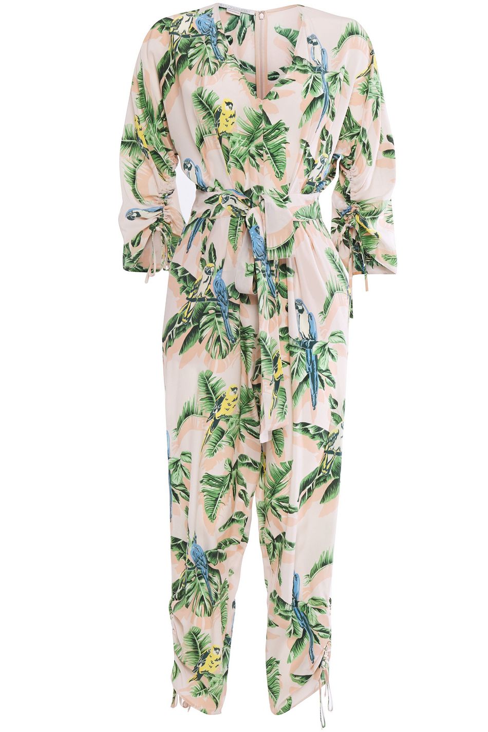 pink cropped jumpsuit
