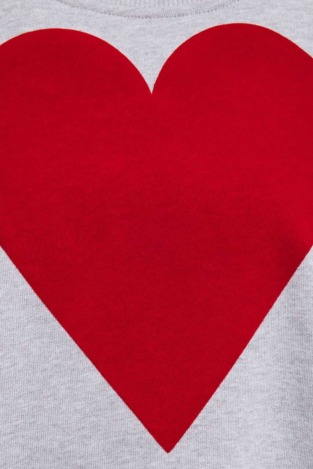 LOVE MOSCHINO Flocked printed French cotton-terry sweatshirt