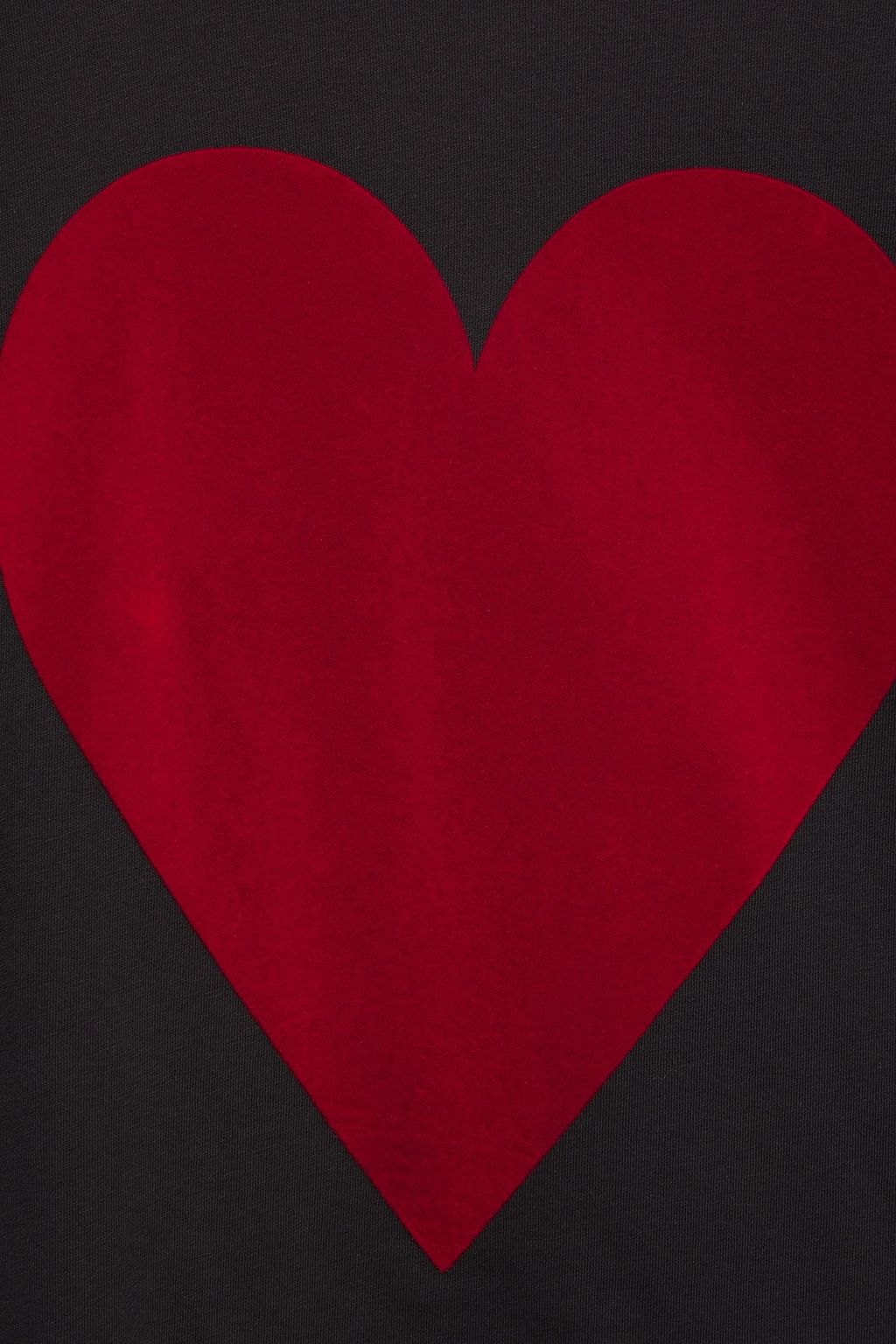 LOVE MOSCHINO Flocked printed cotton-jersey T-shirt