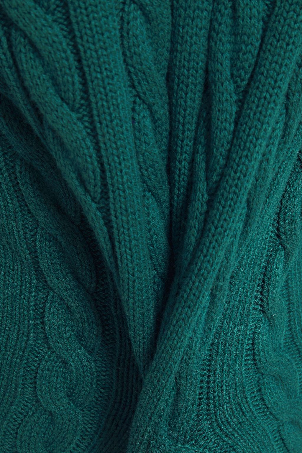 emerald green cable knit sweater