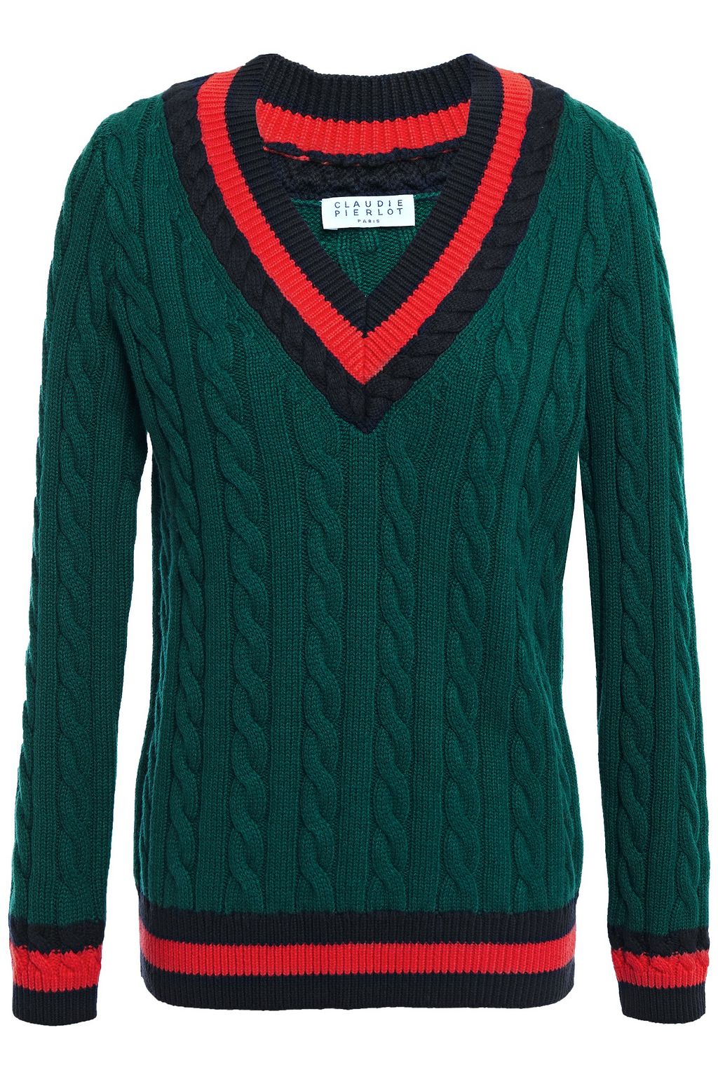 emerald green cable knit sweater