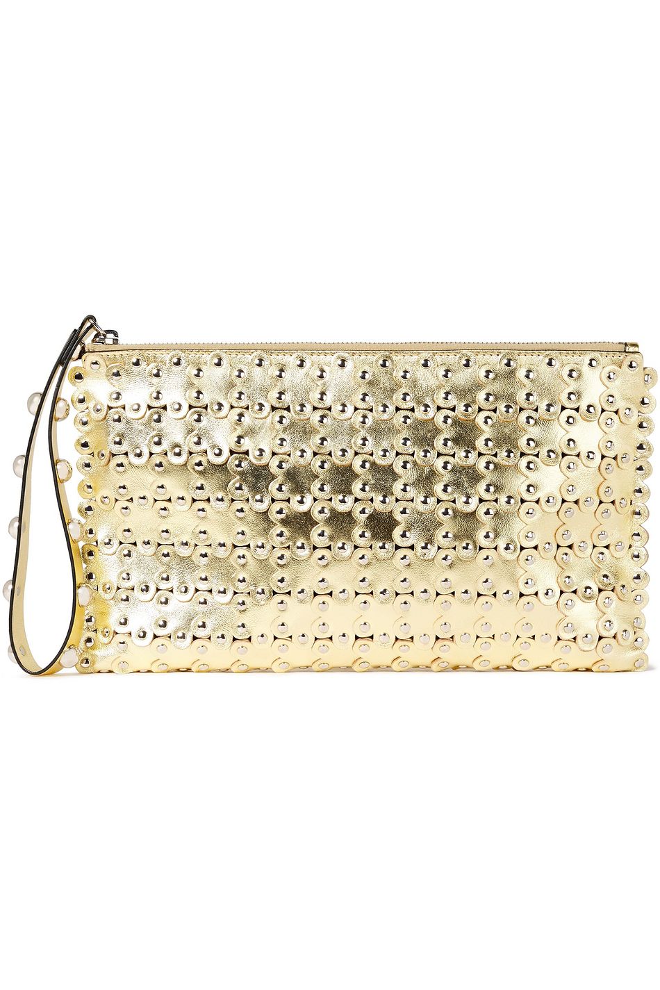 gold leather pouch