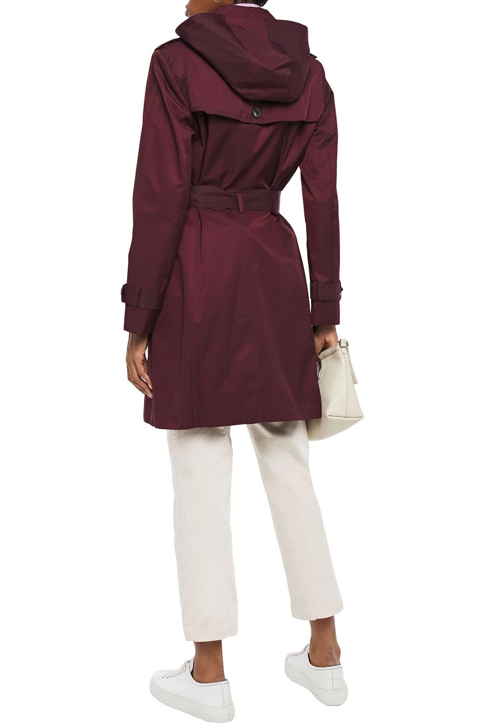 dkny trench coat with hood