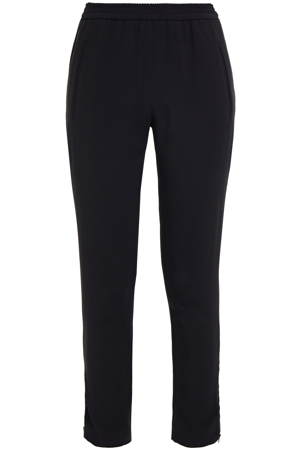 Stella Mccartney Crepe Tapered Pants In Black