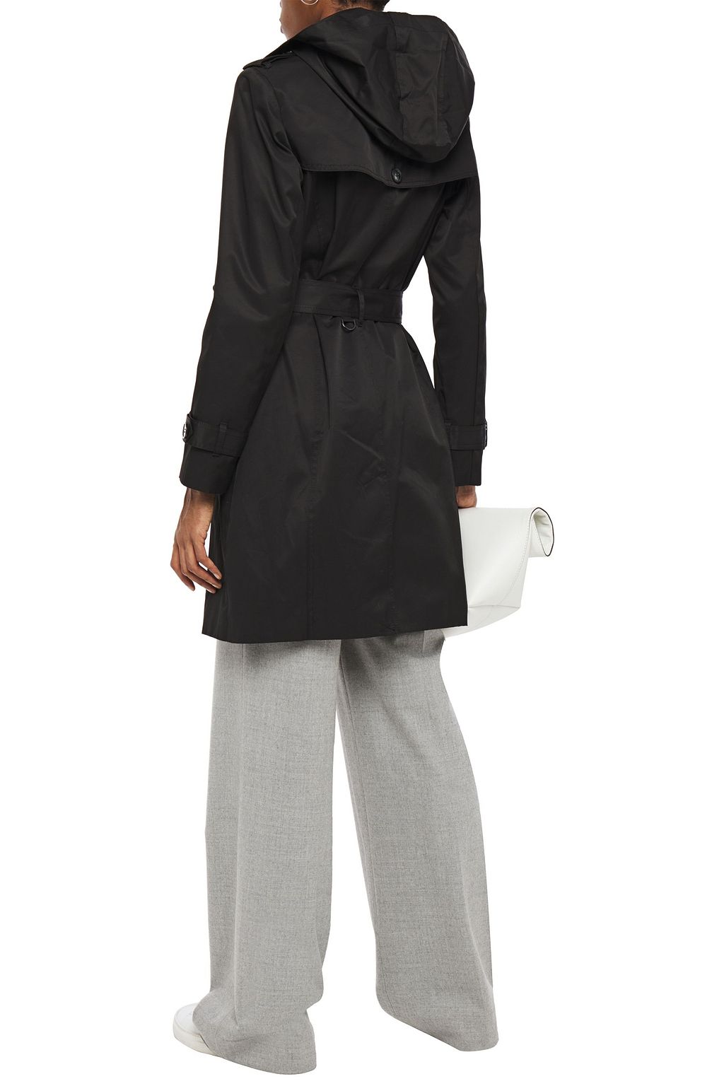 DKNY Cotton-blend gabardine hooded trench coat