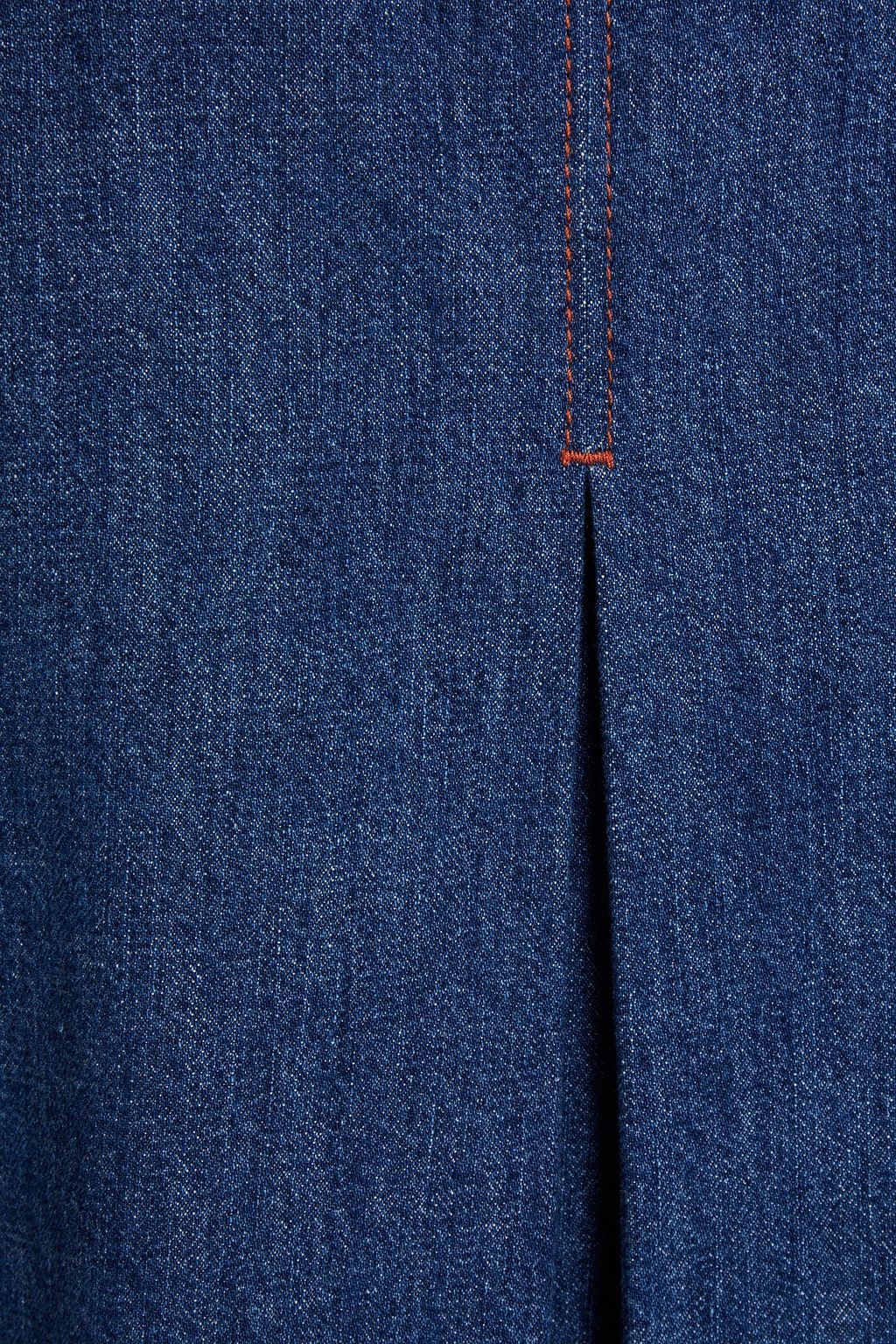 CHLOÉ Pleated denim midi skirt