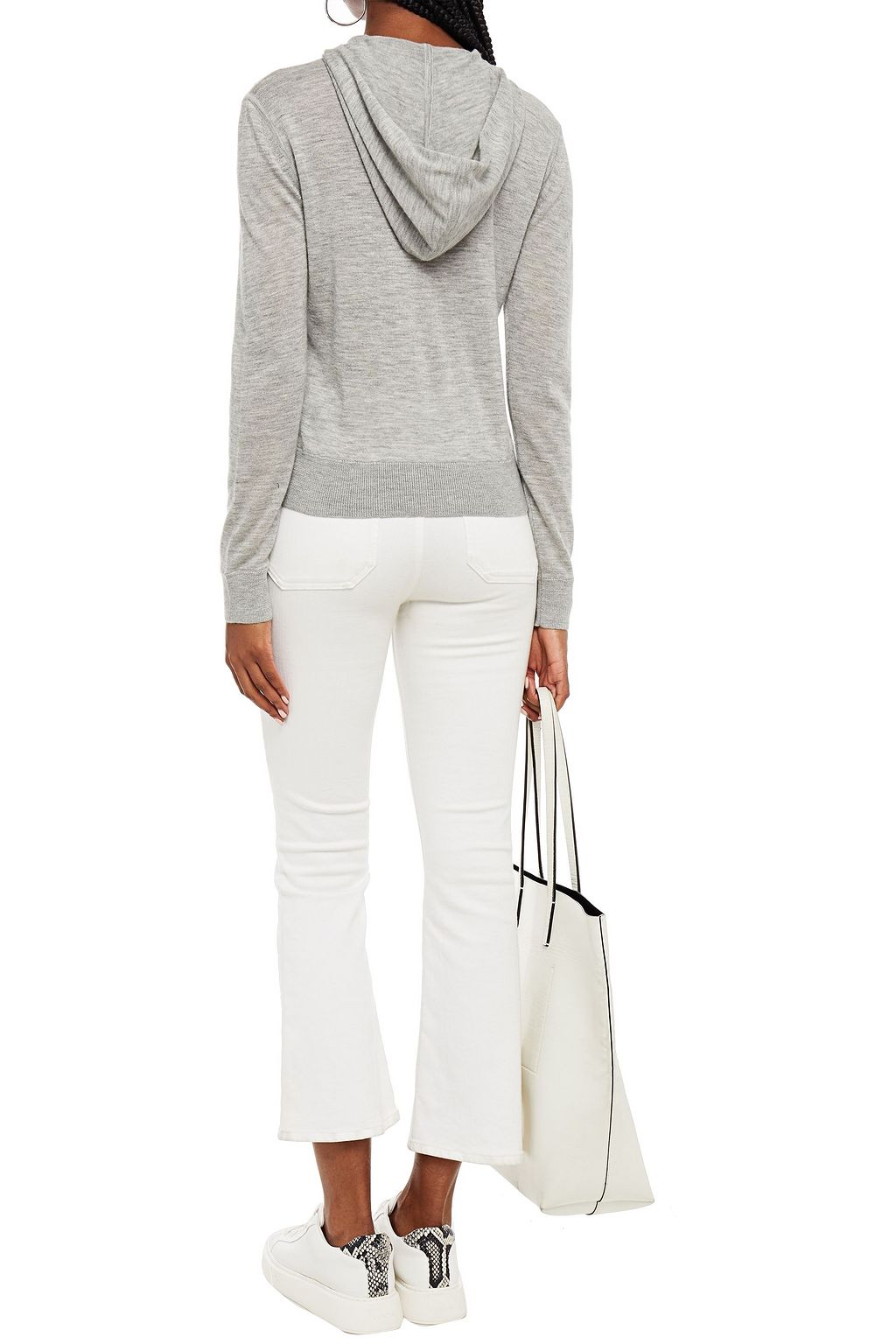 THEORY Mélange cashmere hoodie