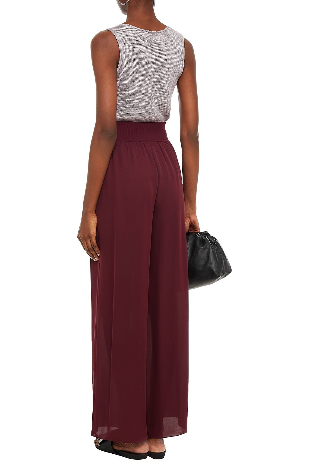 THEORY Silk crepe de chine wide-leg pants