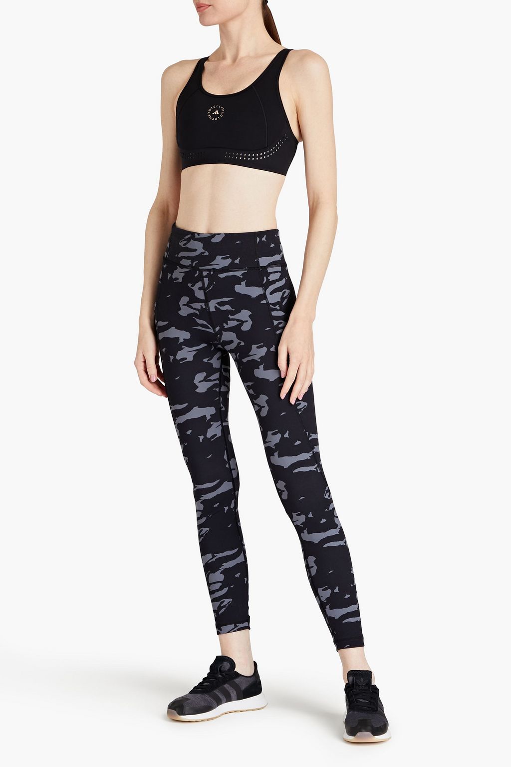 ADIDAS BY STELLA MCCARTNEY Laser-cut printed stretch sports bra