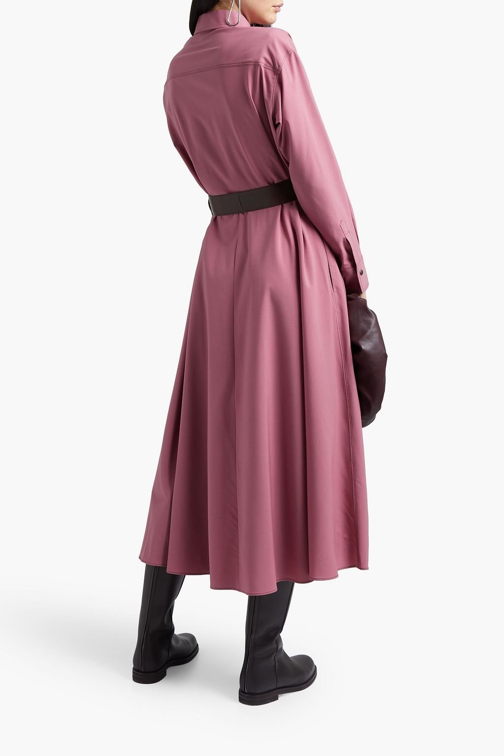 BRUNELLO CUCINELLI Belted wool midi shirt dress