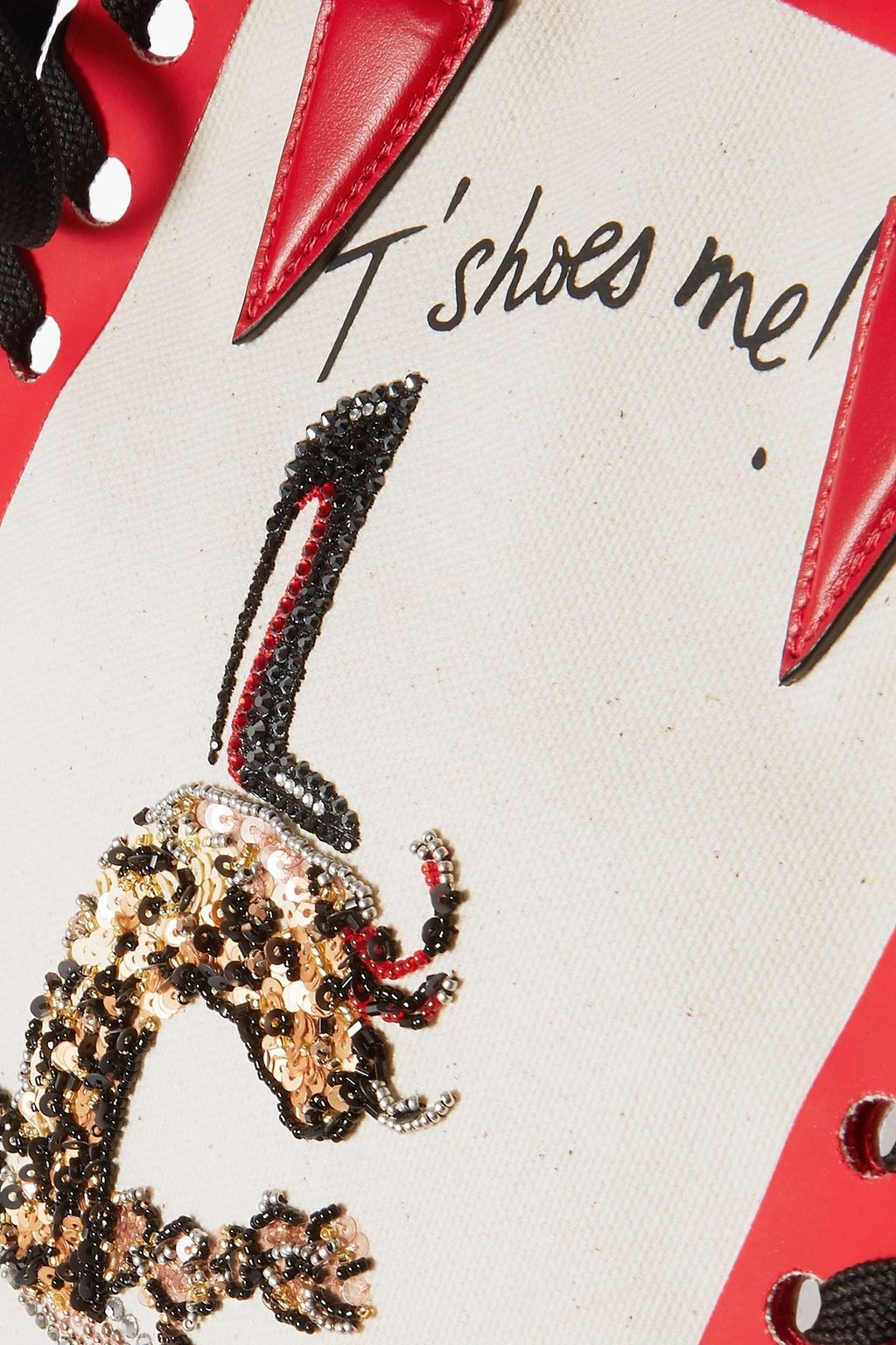 CHRISTIAN LOUBOUTIN Cabalace mini printed embellished canvas tote