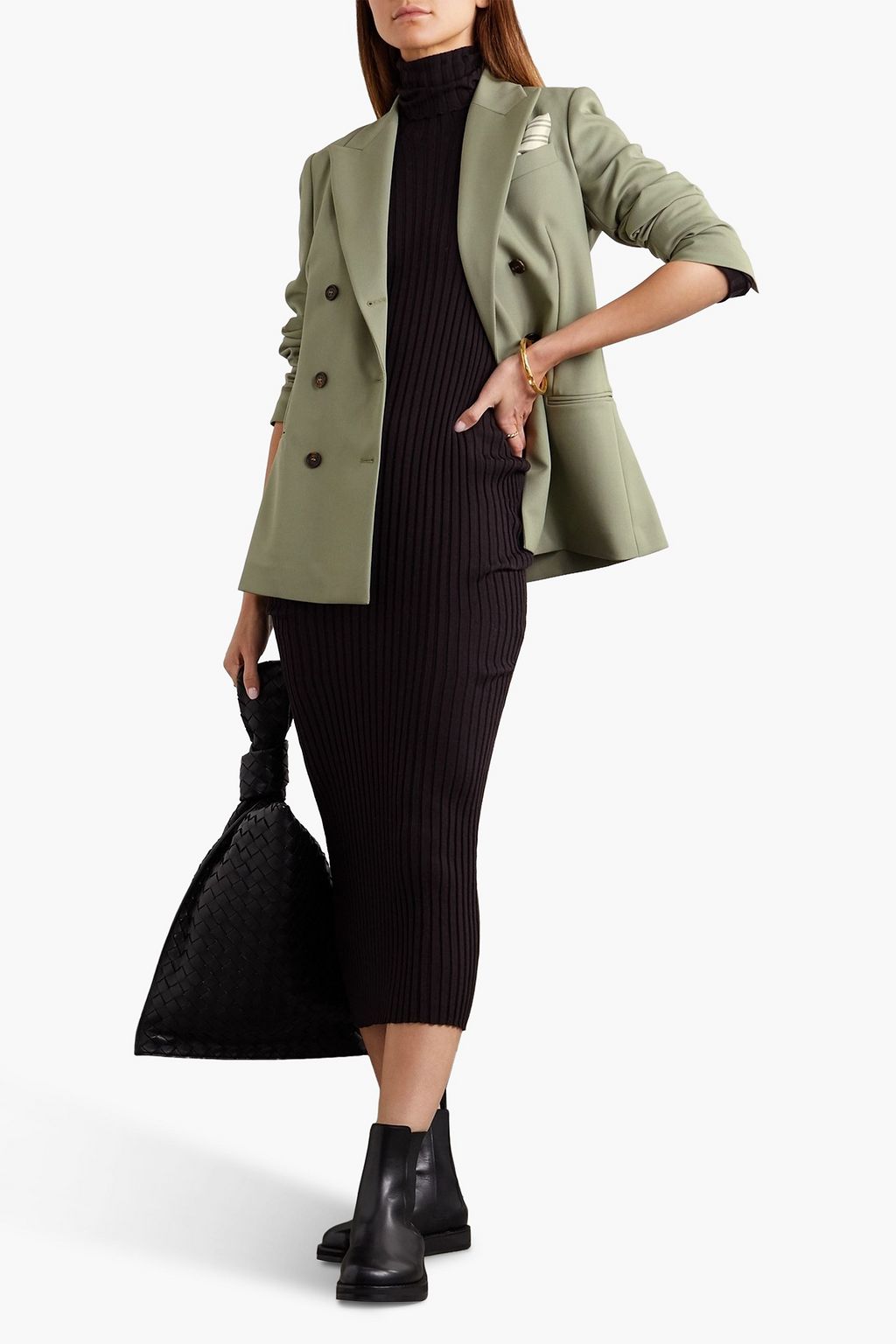 BRUNELLO CUCINELLI Double-breasted wool-twill blazer