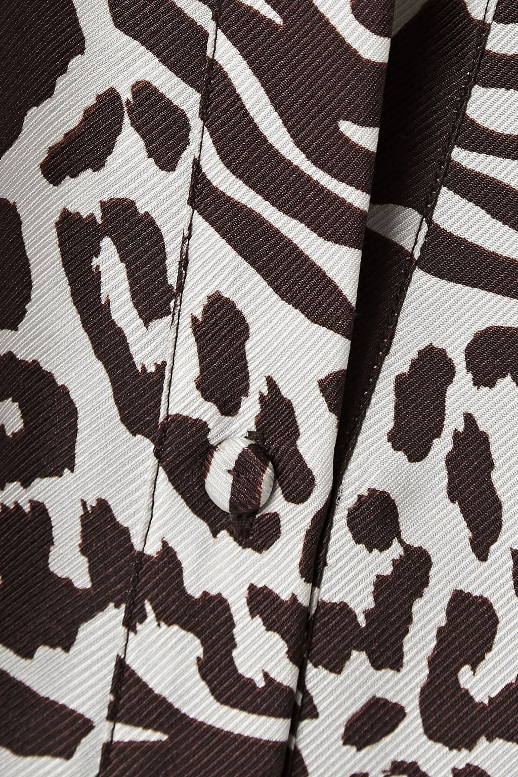 ADAM LIPPES Belted printed silk-twill midi dress