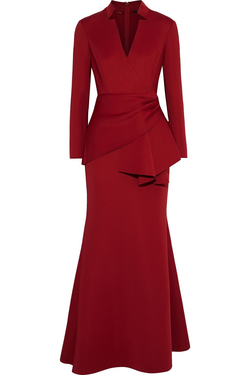 badgley mischka red gown