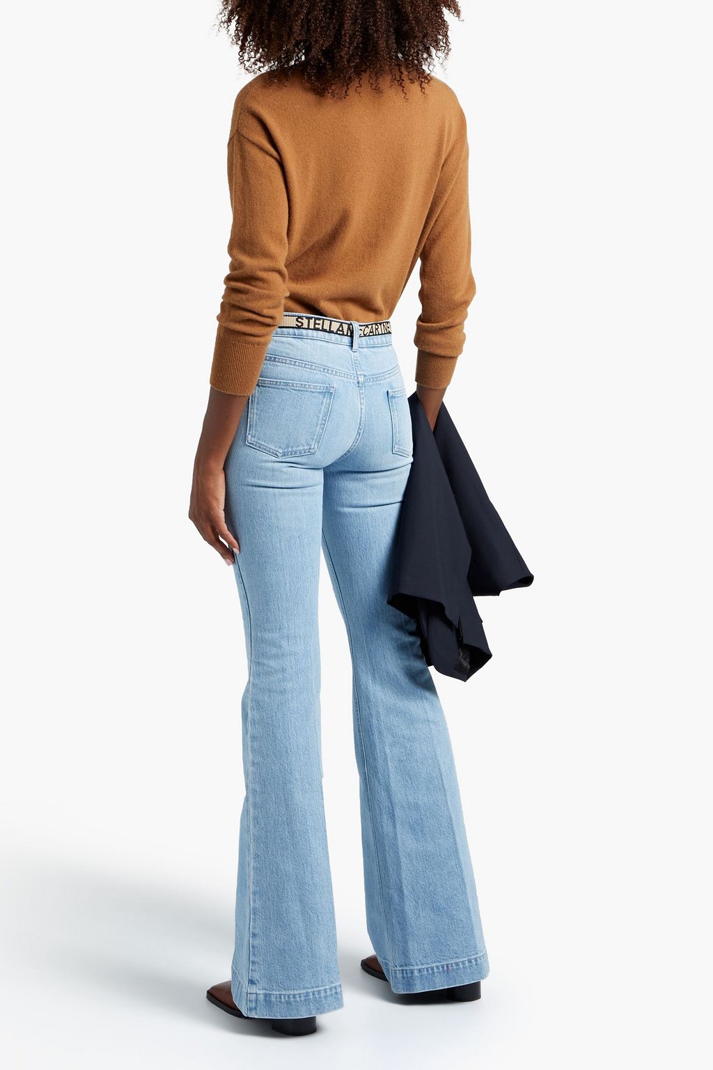 STELLA MCCARTNEY Belted mid-rise flared jeans