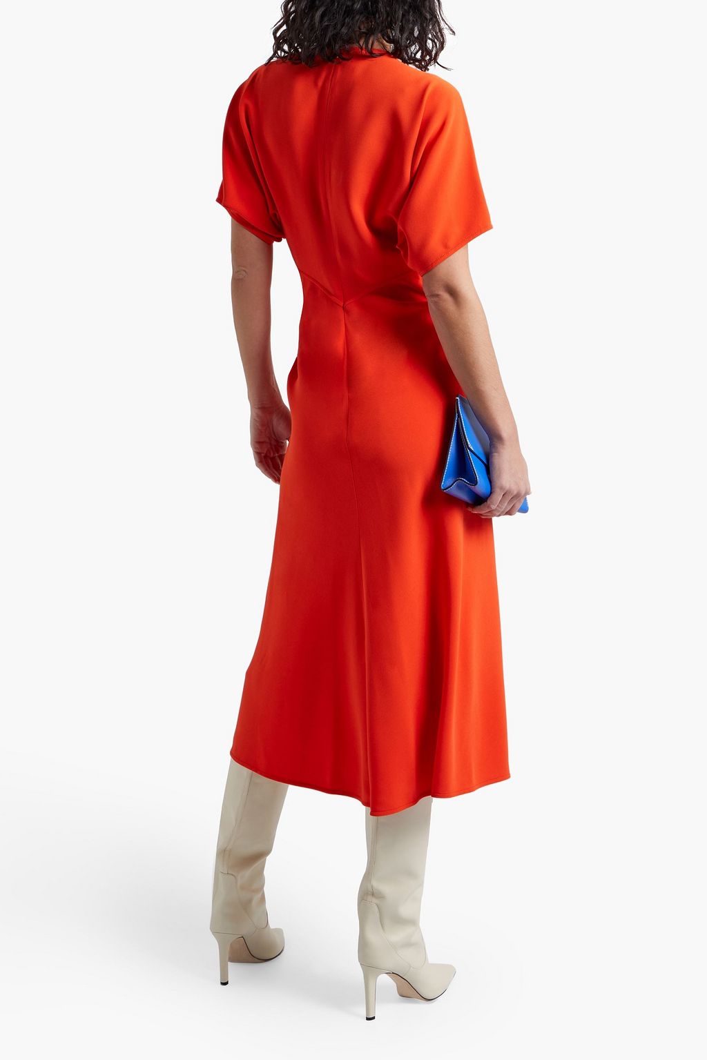 VICTORIA BECKHAM Pleated cady midi dress