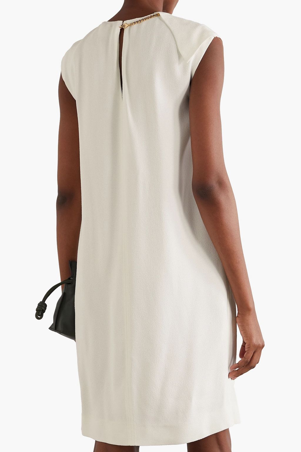 VICTORIA BECKHAM Chain-embellished crepe dress