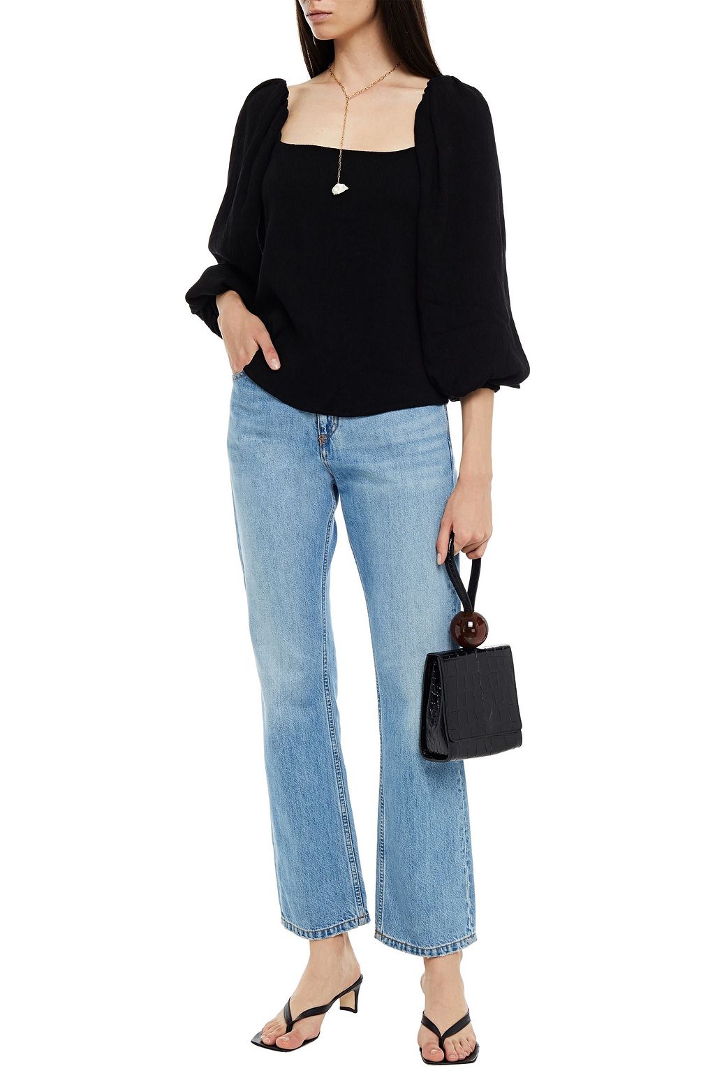 JOHANNA ORTIZ Gathered crepon top