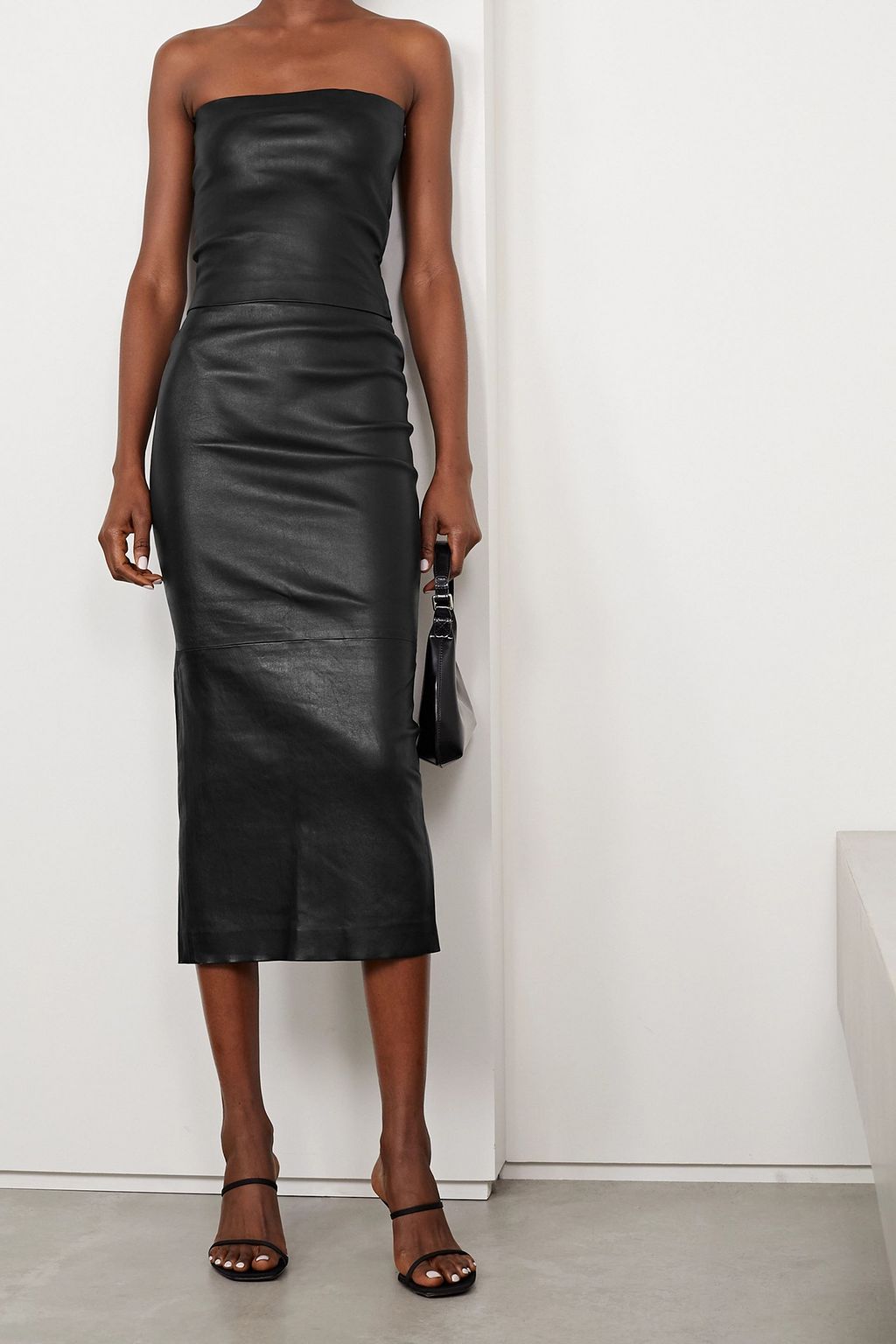 SPRWMN Strapless leather top