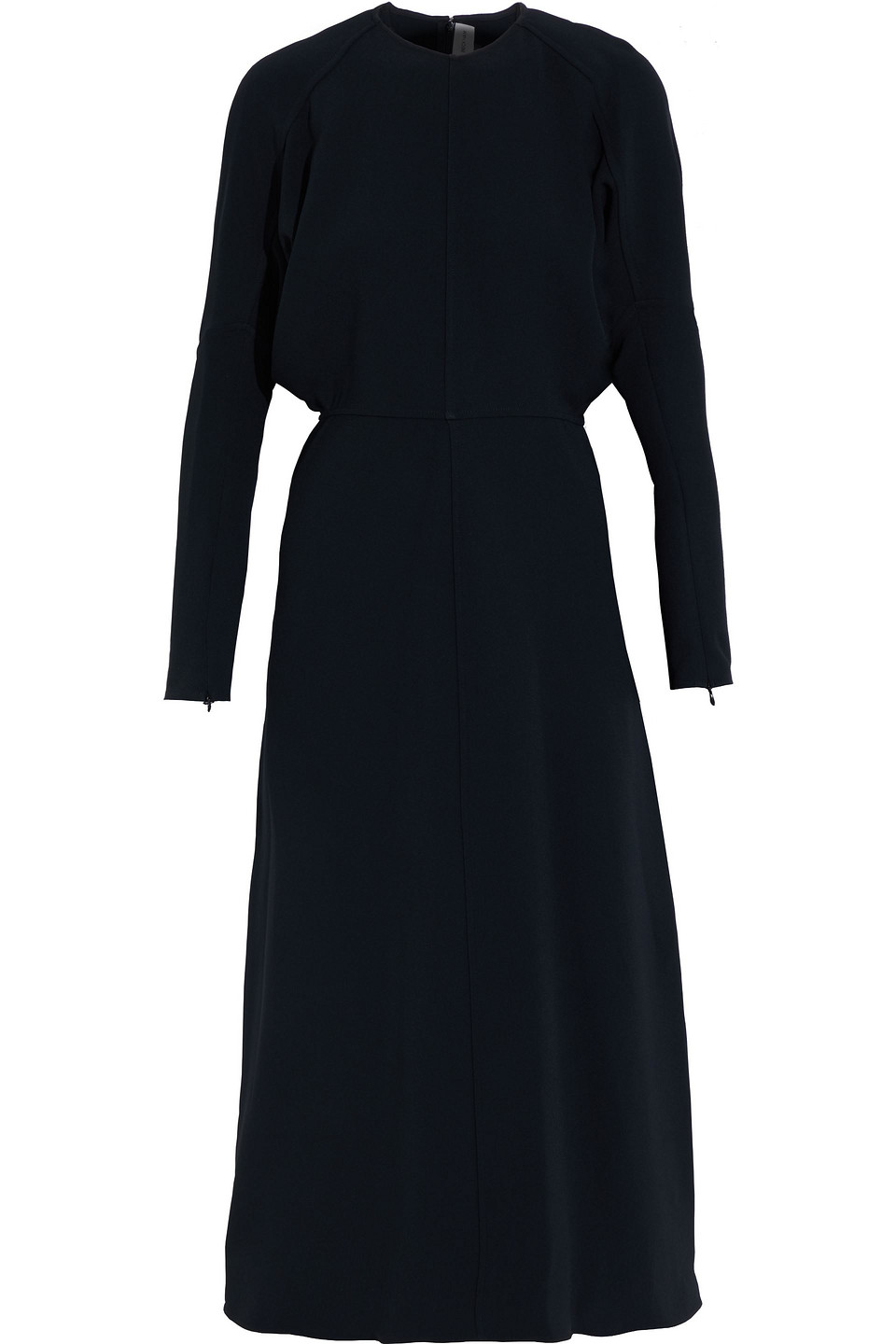 Victoria Beckham - Gathered crepe midi dress - Black - UK 8