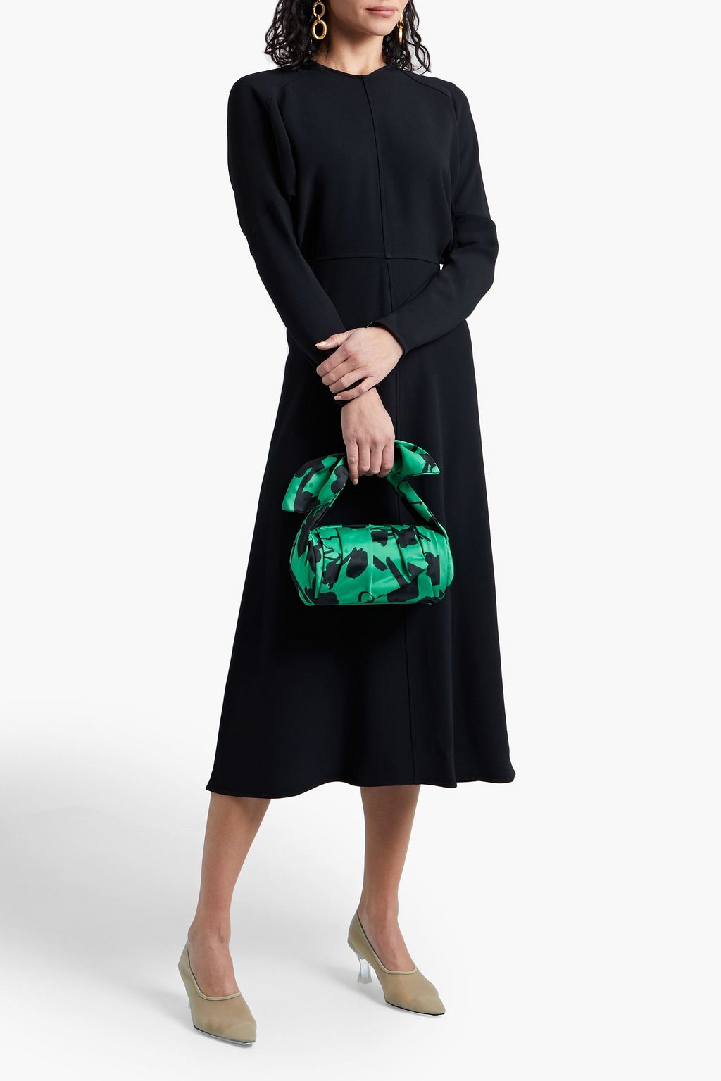 VICTORIA BECKHAM Gathered cady midi dress