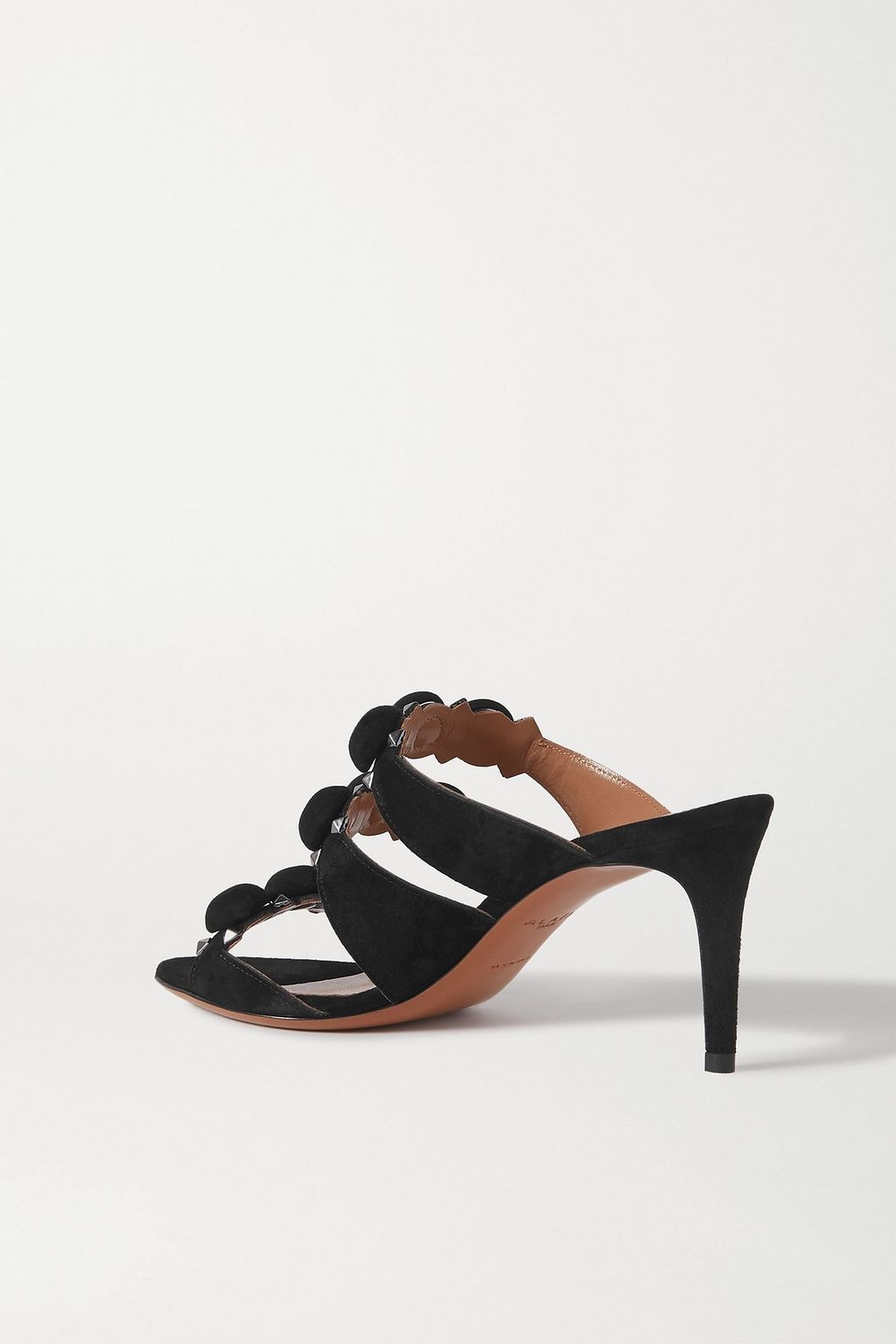 ALAÏA La Bombe 75 studded suede mules