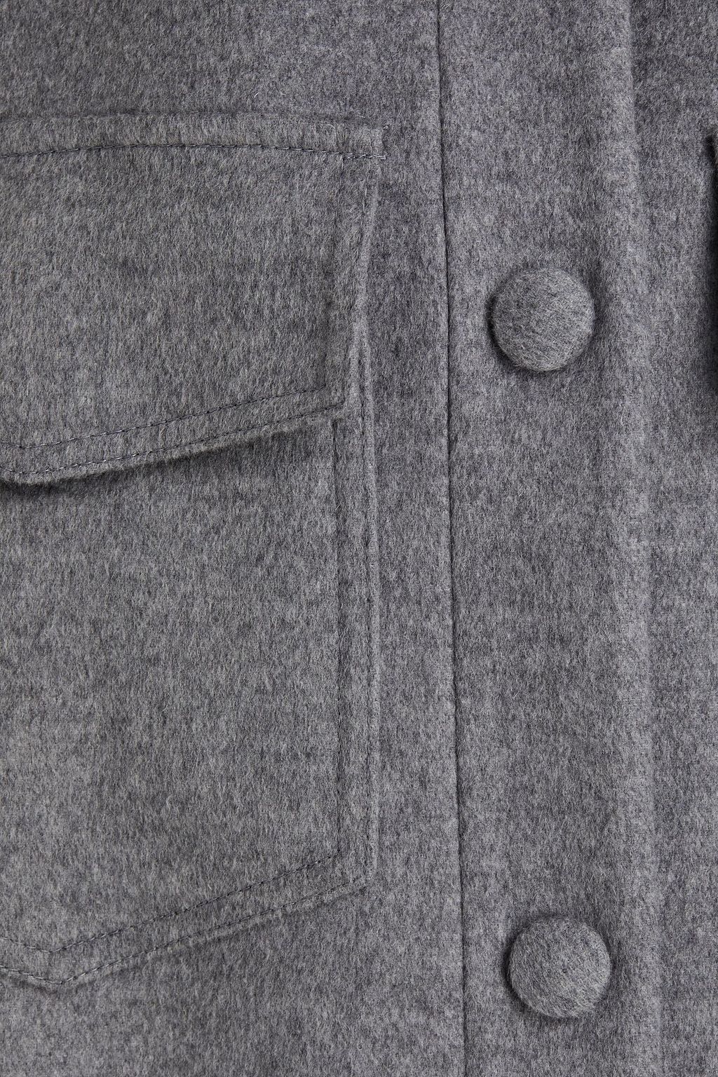 STELLA MCCARTNEY Brushed wool-twill coat