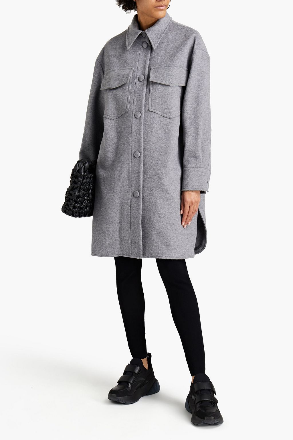 STELLA MCCARTNEY Brushed wool-twill coat