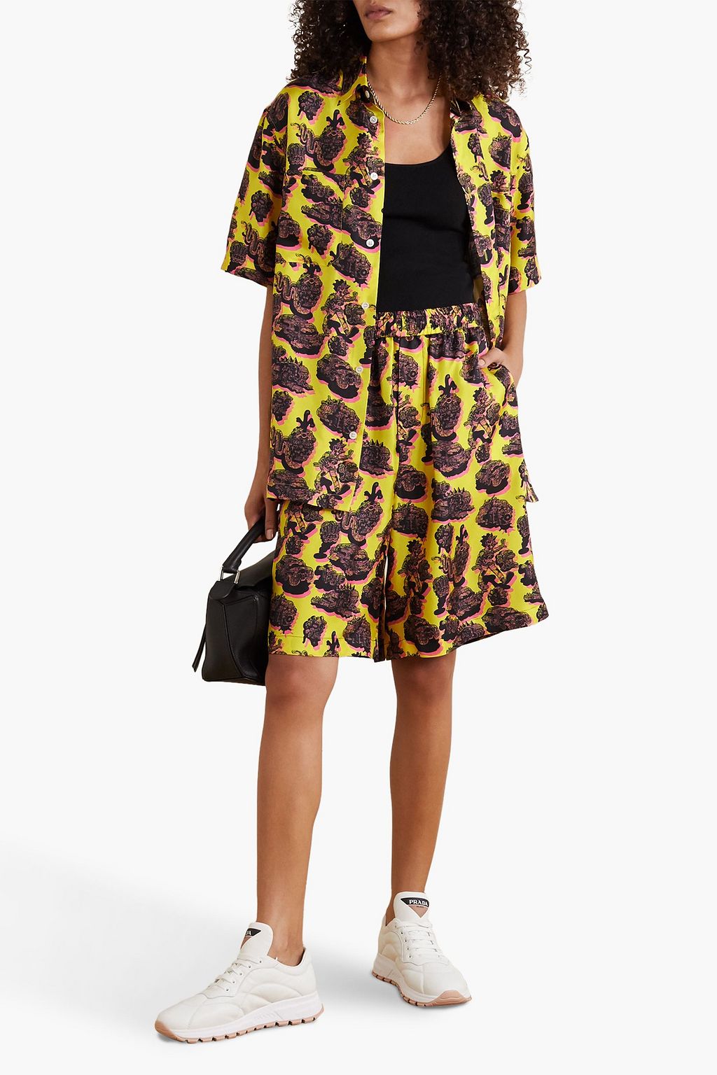 STELLA MCCARTNEY Timothy printed silk-twill shorts