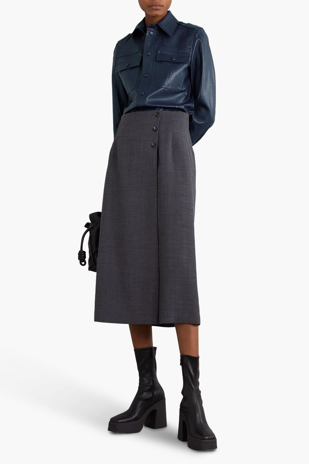 STELLA MCCARTNEY Hill faux leather shirt