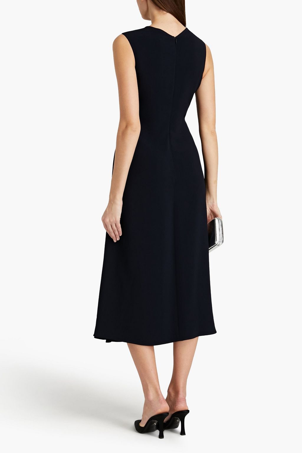 VICTORIA BECKHAM Gathered crepe midi dress