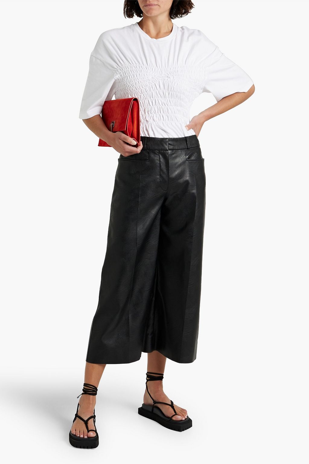 STELLA MCCARTNEY Charlotte faux leather culottes