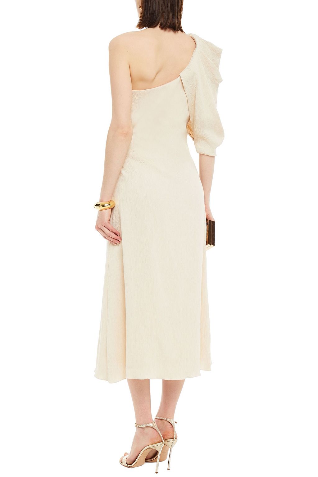 JOHANNA ORTIZ Sea Island one-shoulder crepon midi dress