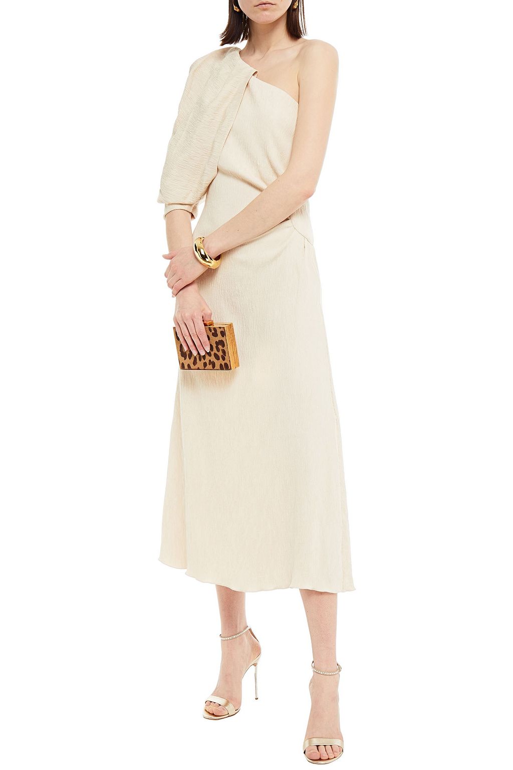 JOHANNA ORTIZ Sea Island one-shoulder crepon midi dress