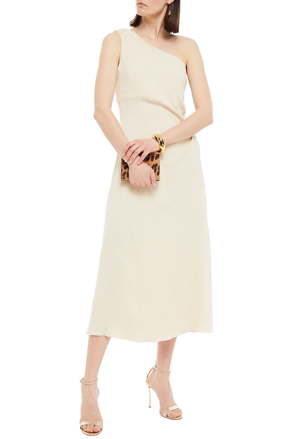 JOHANNA ORTIZ Sea Island one-shoulder crepon midi dress