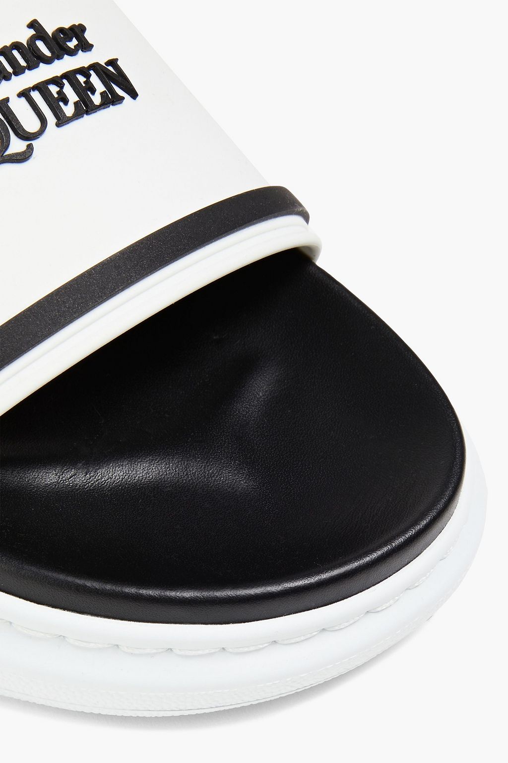 ALEXANDER MCQUEEN Appliquéd rubber slides | THE OUTNET