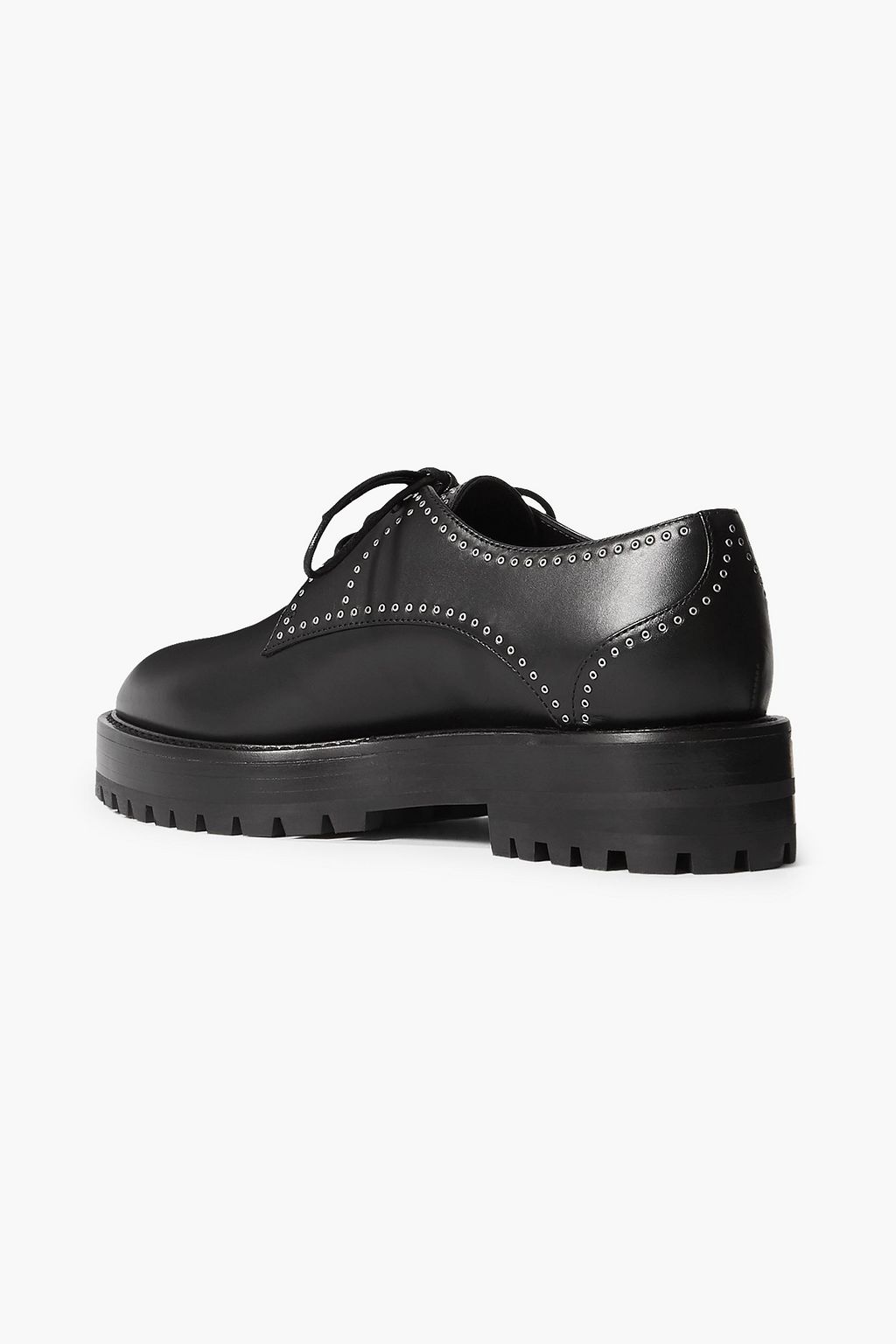 ALAÏA レザー ブローグシューズ アイレット付き