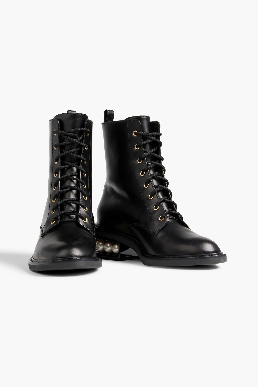 NICHOLAS KIRKWOOD Casati embellished leather combat boots, Sale up to 70%  off