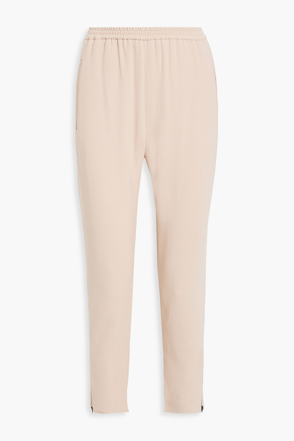 Stella Mccartney Crepe Tapered Pants In Ecru