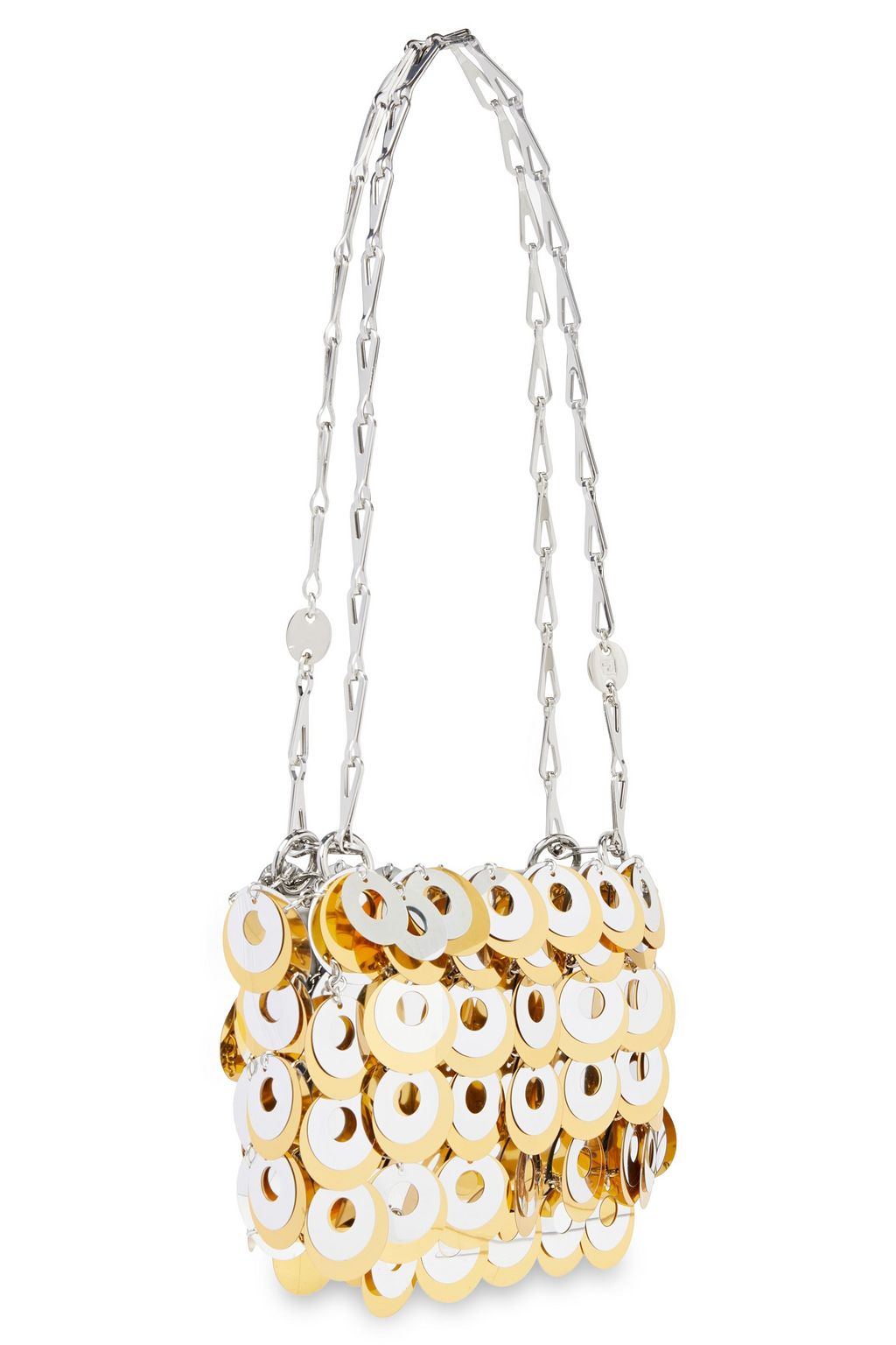 RABANNE Nano 1969 embellished faux leather shoulder bag