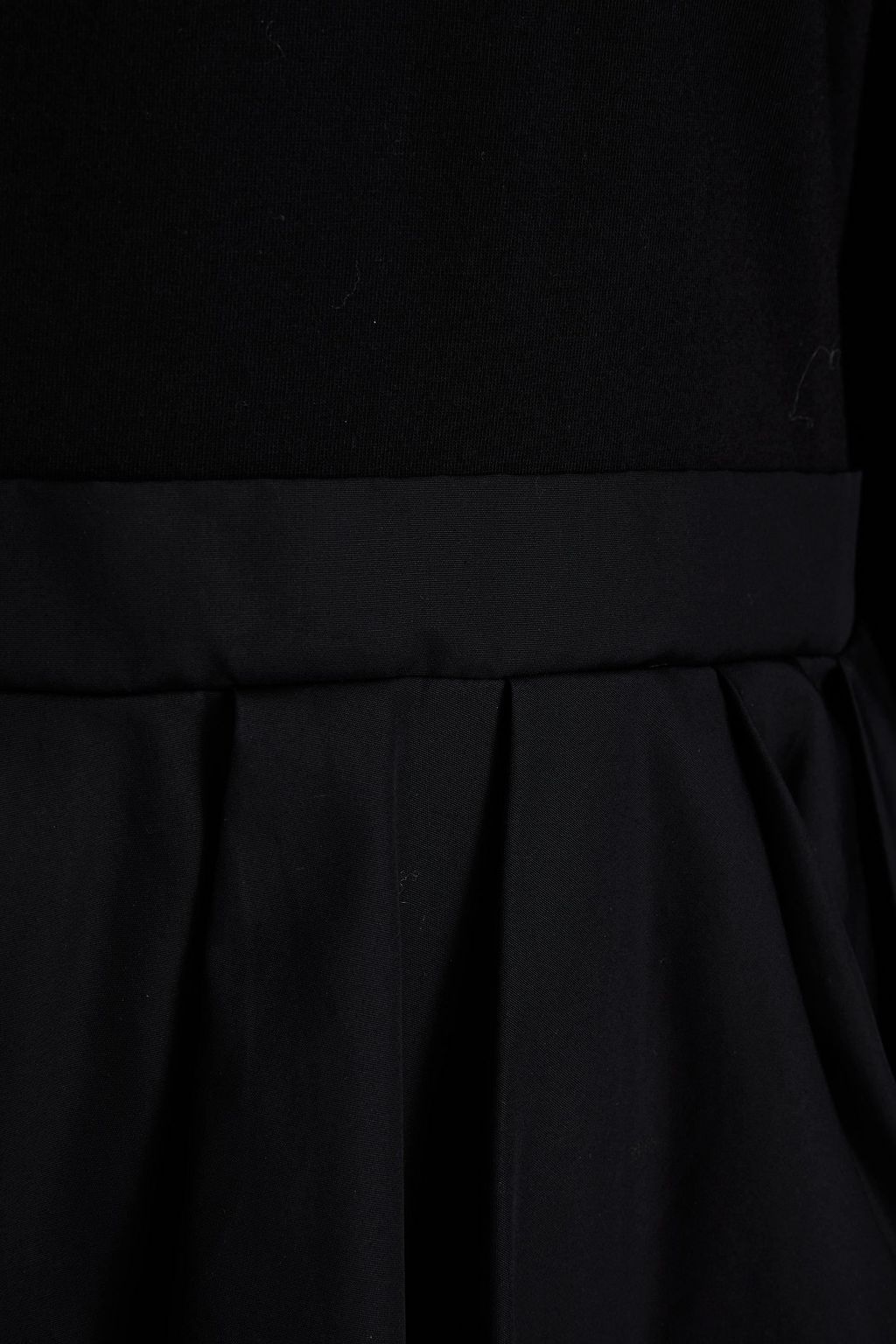 MCQUEEN Cold-shoulder layered cotton-jersey and poplin top