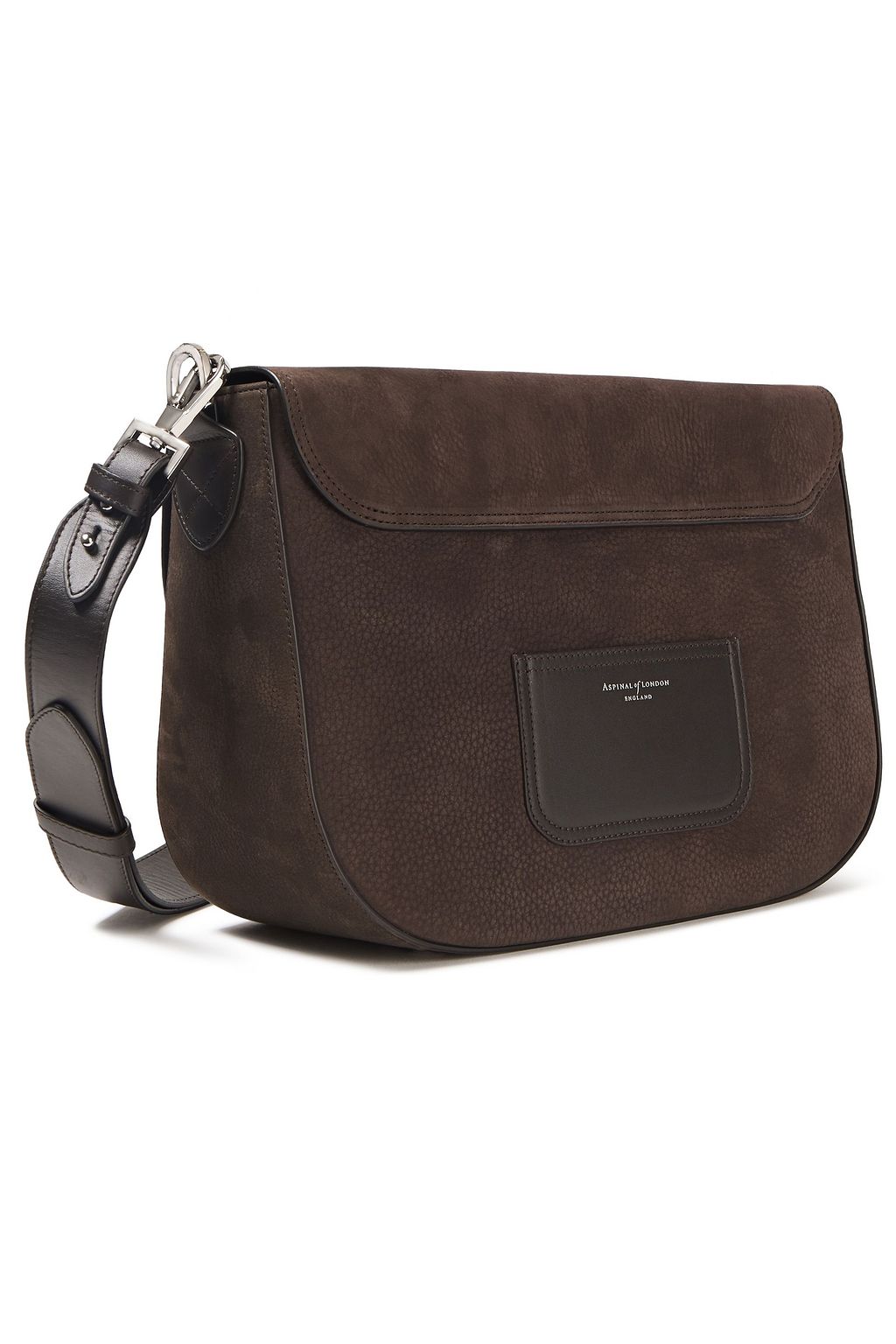 ASPINAL OF LONDON Slouchy Saddle pebbled-leather shoulder bag