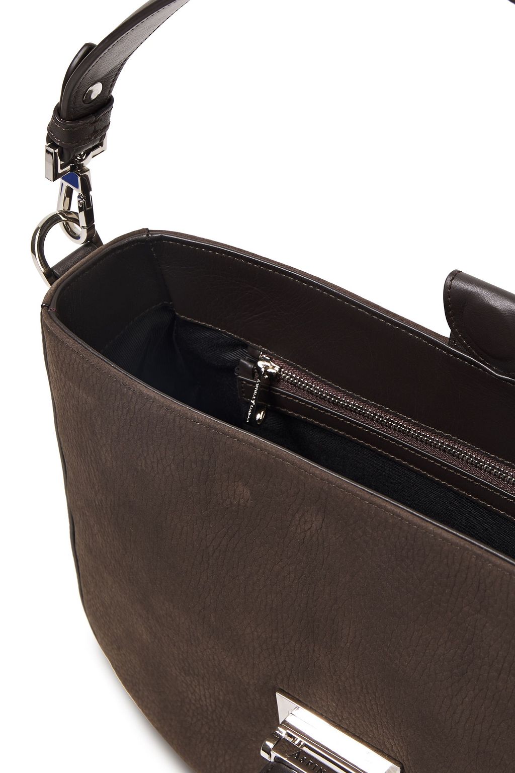 ASPINAL OF LONDON Slouchy Saddle pebbled-leather shoulder bag
