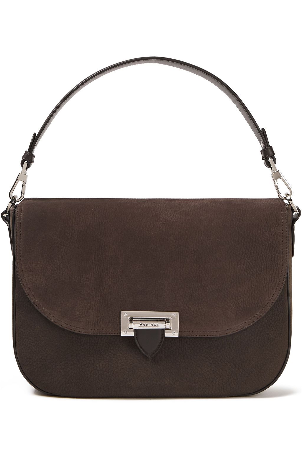 ASPINAL OF LONDON Slouchy Saddle pebbled-leather shoulder bag