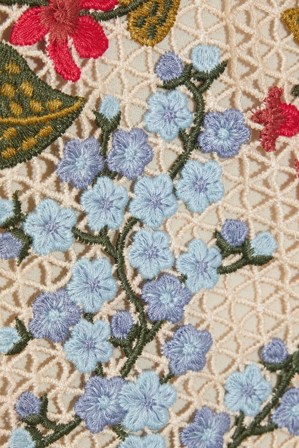 REDVALENTINO Embroidered guipure lace top